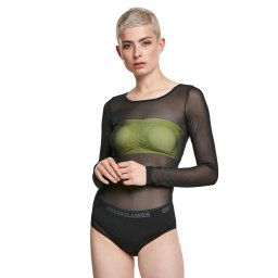body dámské URBAN CLASSICS - Tech Mesh - black - TB3404