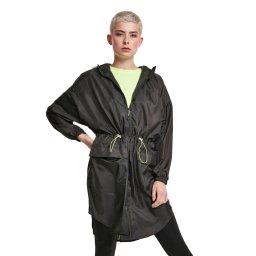 bunda dámská URBAN CLASSICS - Transparent Light Parka - black/electriclime - TB3422