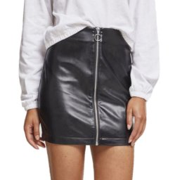 sukně dámská URBAN CLASSICS - Faux Leather - black - TB2370