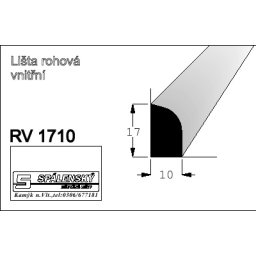 Lišta RV1710 nastav. smrk 2400 mm