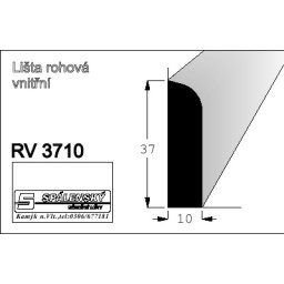 Lišta RV3710 nastav.smrk 2400 mm