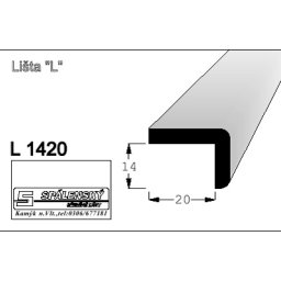 Lišta L1420 nastav smrk 2400 mm