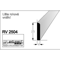 Lišta RV2504 nastav.smrk 2400 mm