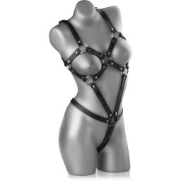SCALA KOŽENÉ BODY S KOVOVÝMI AKCENTY - BDSM - 71547727