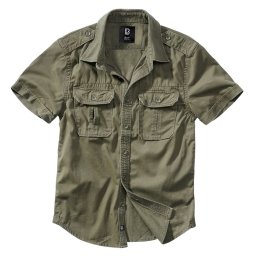 Košile styl VINTAGE krátký rukáv ZELENÁ vel. 6XL
