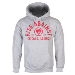 mikina pánská Rise Against - Classic Arch - Heather Gray - KINGS ROAD - 20159348
