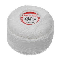 Příze pro frivolitky Ada 10 50 g - 0400