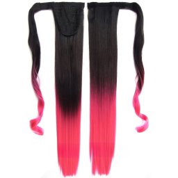Girlshow Culík, cop s omotávkou rovný OMBRE - odstín Black T Pink