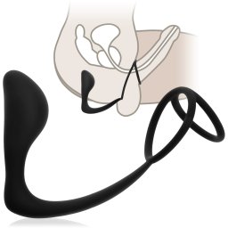SCALA EREKČNÍ KROUŽEK S ANÁLNÍM KOLÍKEM, STIMULACE PROSTATY + SILNÁ EREKCE - 74352241