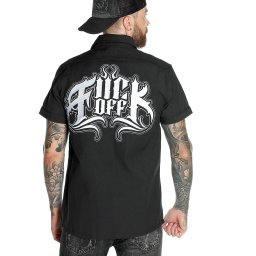 košile pánská HYRAW - CHEMISE FUCK OFF - SS21-M33-CH