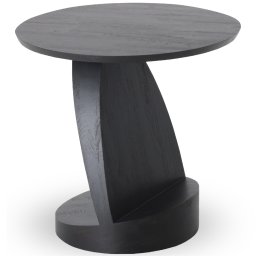 Ethnicraft designové odkládací stolky Teak Oblic Black Table