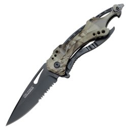 TAC-FORCE nůž zavírací s otvírákem GREY CAMO