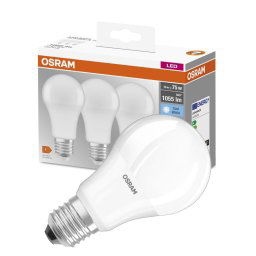 3PAK LED žárovka LED E27 A60 10W = 75W 1055lm 4000K Neutrální bílá 200° OSRAM Base OSRLED4250
