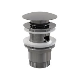 Umyvadlová výpusť click/clack 5/4, velká zátka, celokovová