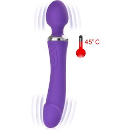 SCALA DVOUSTRANNÝ VIBRÁTOR NAHŘÍVANÝ 45 °C HORKÝ MASTURBÁTOR – 75653249