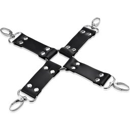 SCALA PEVNÝ KOŽENÝ KŘÍŽOVÝ PÁS KE SVAZOVÁNÍ POUTY BDSM - 74225615