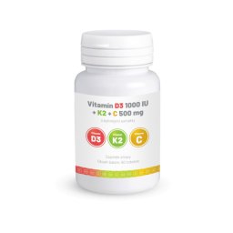 OKG Vitamín D3 1000 IU + K2 + C 500 mg 60 tbl.