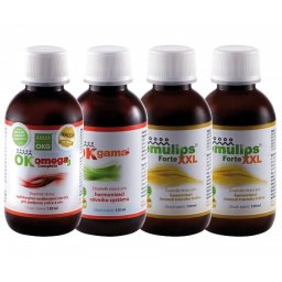 Kardio Pack ( OK Omega-3 Complete 120 ml, OK Gama+ 115 ml, 2x Emulips Forte XXL 2x120 ml. ) )