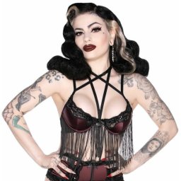 podprsenka dámská KILLSTAR - Shes Poison - WINE - KSRA002906