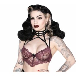 podprsenka dámská KILLSTAR - Tortured Souls Lace - WINE - KSRA002912