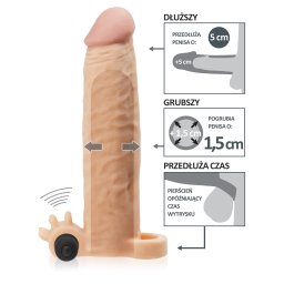 SCALA PENIS DELŠÍ O 5 CM - UNIKÁTNÍ NÁVLEK NA PENIS S VIBRACEMI A MASÁŽNÍMI VÝSTUPKY - 72884604