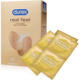 DUREX REAL FEEL -16 KUSŮ - NELATEXOVÉ KONDOMY ZAJIŠŤUJÍCÍ ULTRA PŘIROZENÉ PROŽITKY - 72795882