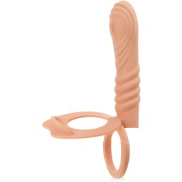SCALA KROUŽEK NA PENIS A VARLATA NÁVLEK S ANÁLNÍM DILDEM KE DVOJITÉ PENETRACI - 74186619