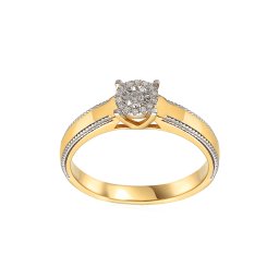 Zlatý zásnubní prsten s diamanty 0,110 ct Sassy IZBR887