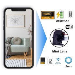 WiFi / P2P 2mm mikro HD pinhole kamera + detekce pohybu a alarm