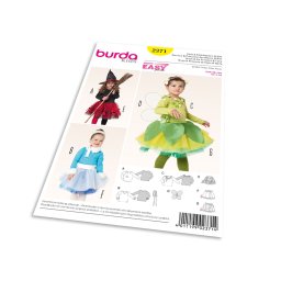 Střih Burda 2371 - Čarodějnice, ledová královna, víla