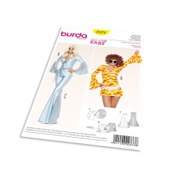 Střih Burda 2373 - Sedmdesátky, disco, zvonáče