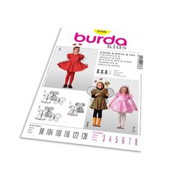 Střih Burda 2386 - Včelka, brouček, víla