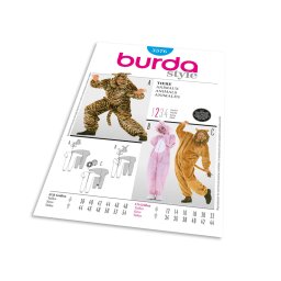 Střih Burda 3576 - Lev, tygr, zajíc