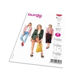 Střih Burda 6123 - Otevřené sako bez límce, delší sako