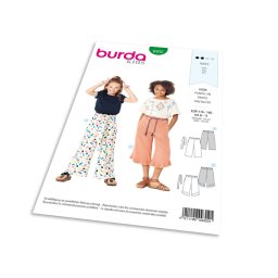 Střih Burda 9302 - Dětské letní kalhoty