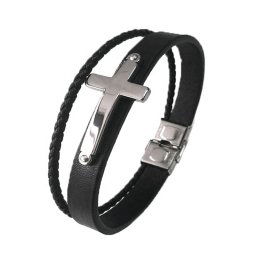 Gaira® Kožený náramek Cross 30287-10