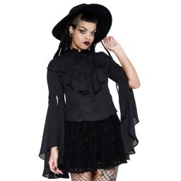 košile dámská KILLSTAR - Moon Shrine Ruffle - KSRA002979