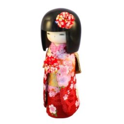 Japonská panenka Kokeshi Gejša Kyo-Bijin Red 19,5 cm