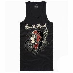 tílko dámské BLACK HEART - MOTORCYCLE GIRL - BLACK - 9124