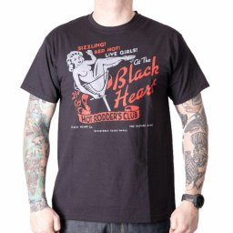 tričko pánské BLACK HEART - OLD SCHOOL PIN UP - BLACK - 8789