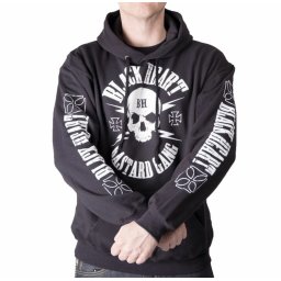 mikina pánská BLACK HEART - BASTARD SKULL BASIC - BLACK - 8815