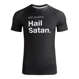 tričko pánské (technické) HOLY BLVK - RASHGUARD - EAT PUSSY - HB028