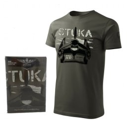 Triko Junkers Ju-87 STUKA ŠEDOZELENÉ vel. L