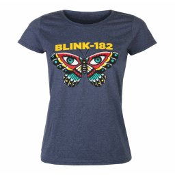 tričko dámské Blink 182 - Butterfly - Heather Navy - RTBLIGSHNBUT