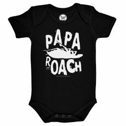 body dětské Papa Roach - (Logo/Roach) - schwarz - weiß - Metal-Kids - 607.30.8.7