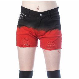 kraťasy dámské VIXXSIN - GAIA - BLACK/RED - POI1010