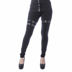 kalhoty dámské (legíny) POIZEN INDUSTRIES - GRIM - BLACK - POI1031