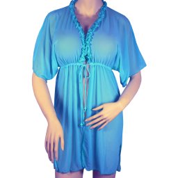 Mare kaftan šaty na pláž S761 XL modrá