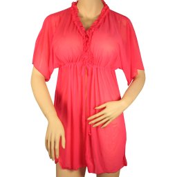 Mare kaftan šaty na pláž S761 XL červená