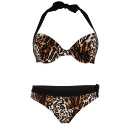 Summer Safari dámské dvojdílné bikiny S208 S hnědá